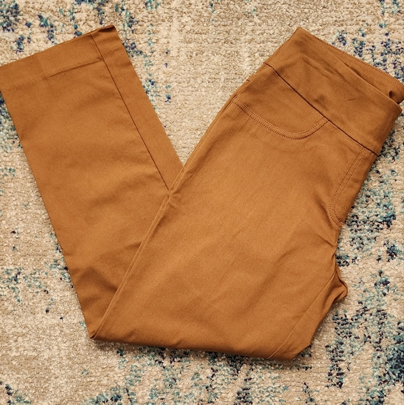 Ruby Rd. Cognac pull on tech twill pants size 8p - Picture 3 of 9